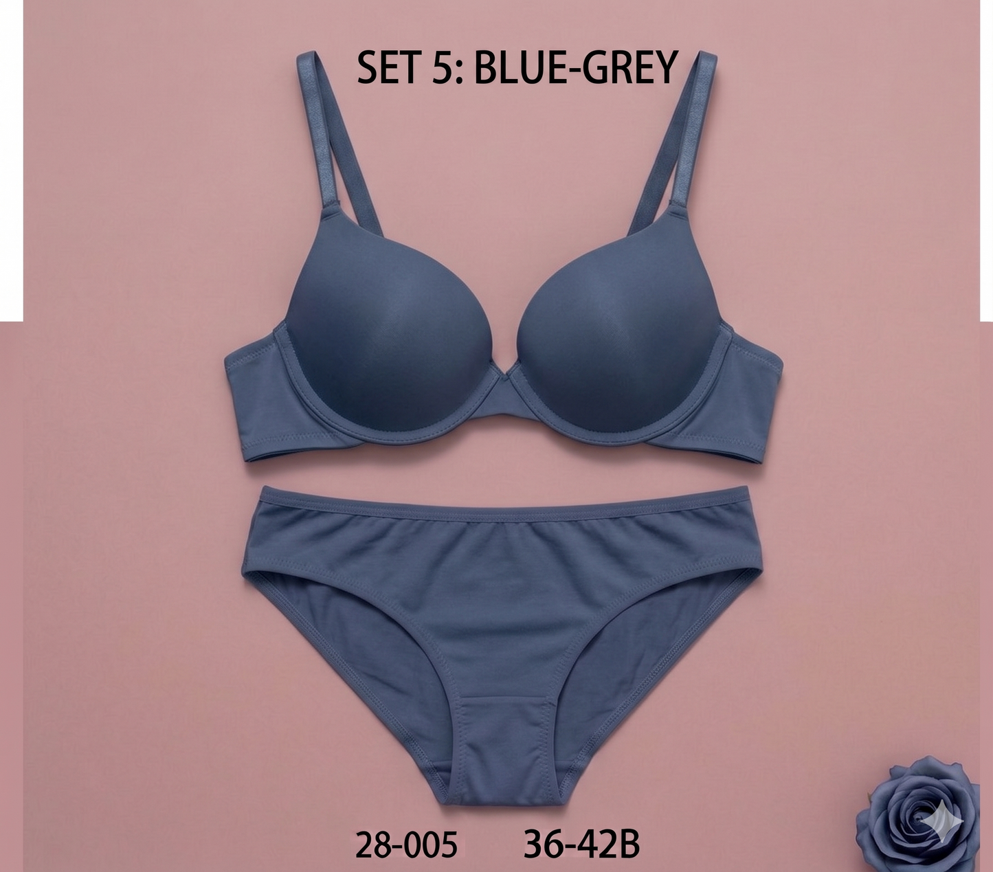 Burgundy Solid Padded Lingerie Set