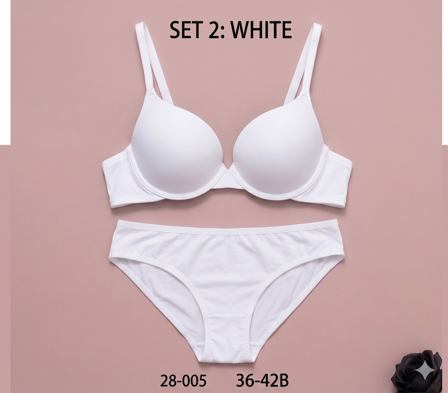Burgundy Solid Padded Lingerie Set